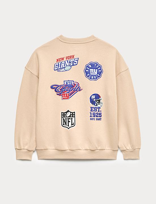 Mikina s motivem NFL Giants s vysokým podílem bavlny (6–16 let)