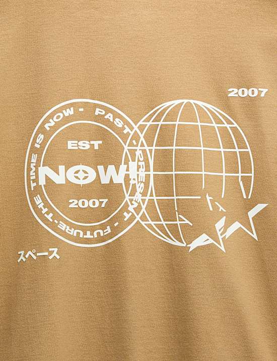 Pure Cotton 'Past Present Future' Graphic Top (6-16 Yrs)