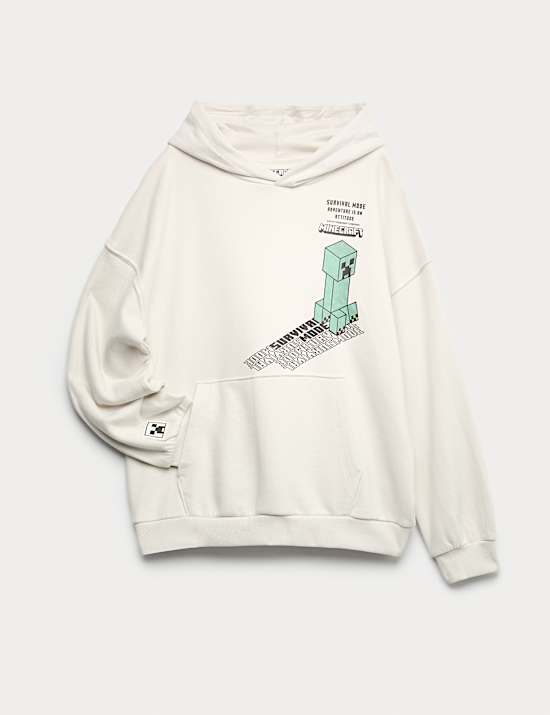 Sudadera con capucha de algodón con gráfico de Minecraft™ (6-16 años)