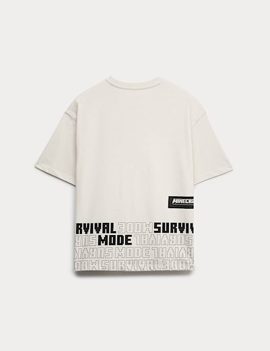 T-shirt 100 % coton &agrave; motif Minecraft&trade; (du 6 au 16 ans)