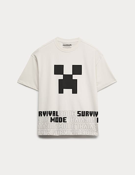 T-shirt 100 % coton &agrave; motif Minecraft&trade; (du 6 au 16 ans)
