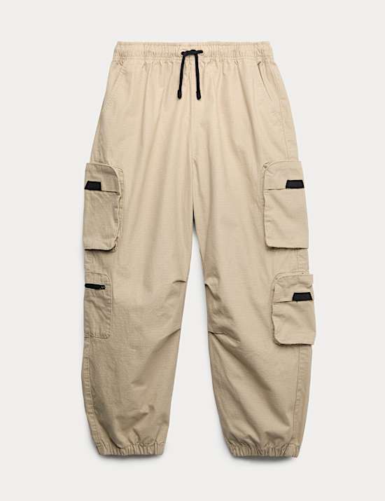 Pantalon cargo 100 % coton ind&eacute;chirable (du 6 au 16 ans)