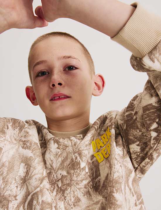 Cotton Rich Camouflage Sweatshirt (6-16 Yrs)