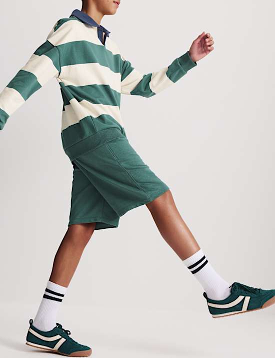 Pure Cotton Rugby Top & Shorts Set (6-16 Yrs)