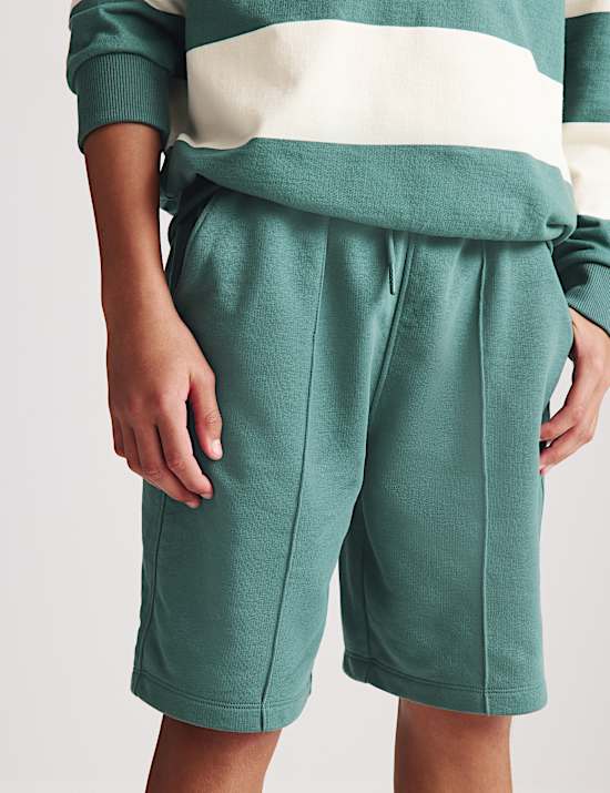 Pure Cotton Rugby Top & Shorts Set (6-16 Yrs)
