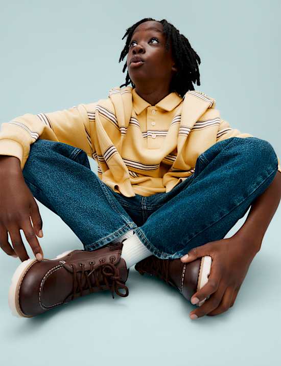 Cotton Rich Striped Rugby Sweatshirt (6-16 Yrs)