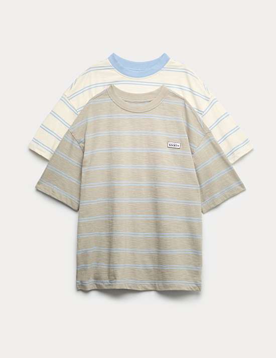 2pk Pure Cotton Tops (6-16 Yrs)