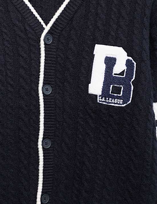 Cotton Blend Knitted Cardigan (6-16 Yrs)