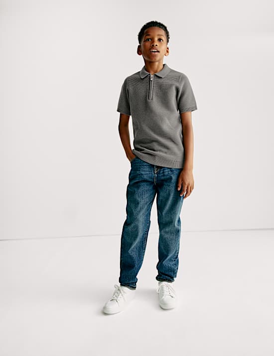 Pleten&aacute; poloko&scaron;ile z čist&eacute; bavlny (6&ndash;16 let)