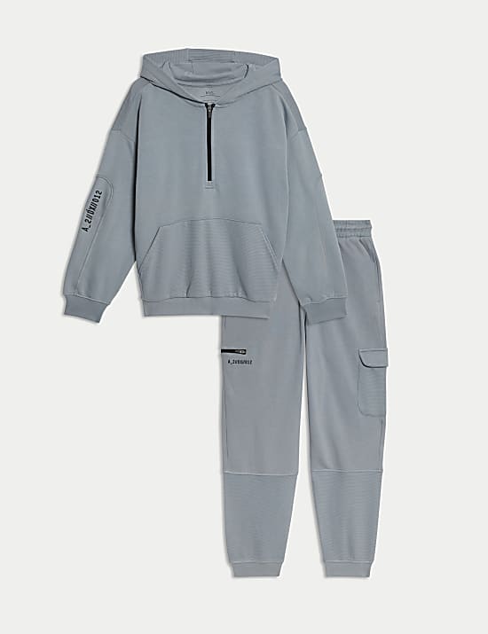 Set aus Hoodie und Jogginghose mit hohem Baumwollanteil (6&ndash;16 J.)