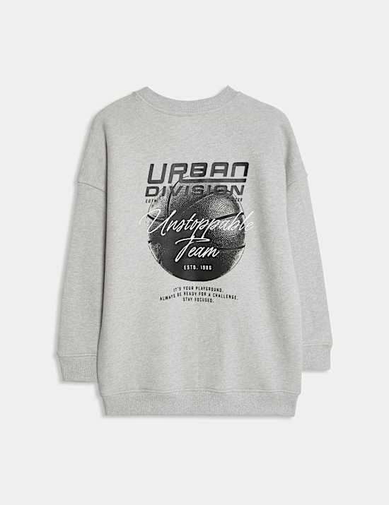 Pure Cotton Graphic Sweatshirt (6-16 Yrs)