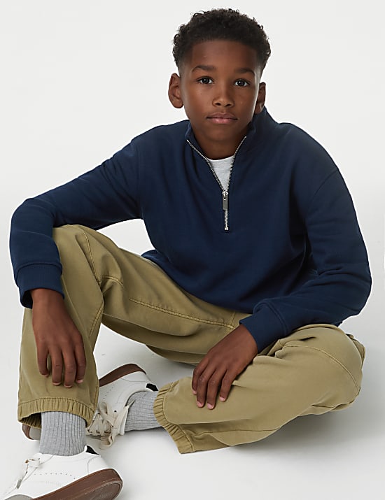 Cotton Rich Half Zip Sweatshirt (6-16 Yrs)