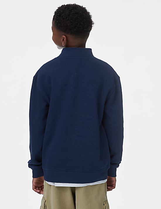 Cotton Rich Half Zip Sweatshirt (6-16 Yrs)