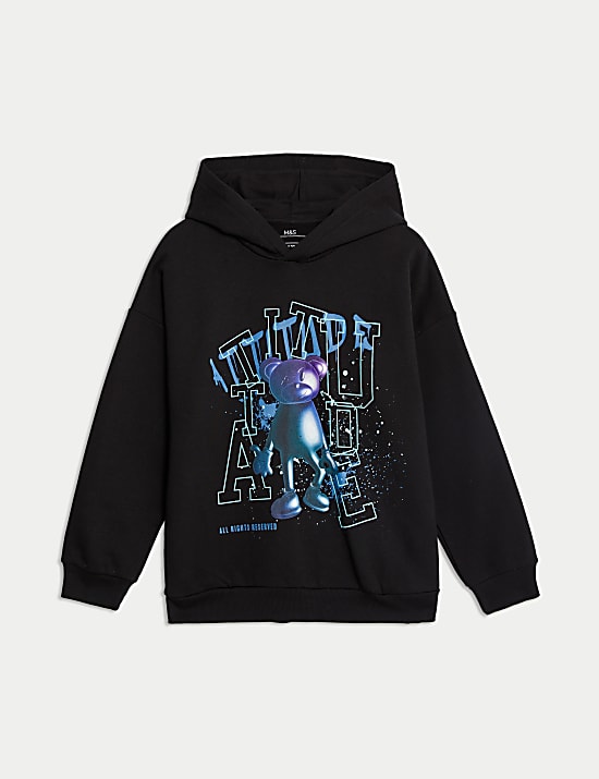 Cotton Rich Bubble Bear Hoodie (2-16 Yrs)