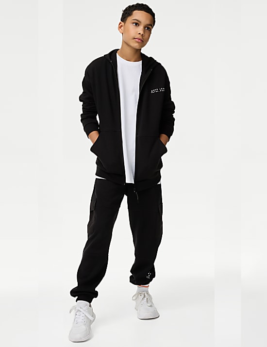 Katoenrijk capuchonvest met rits (6-16 jaar)