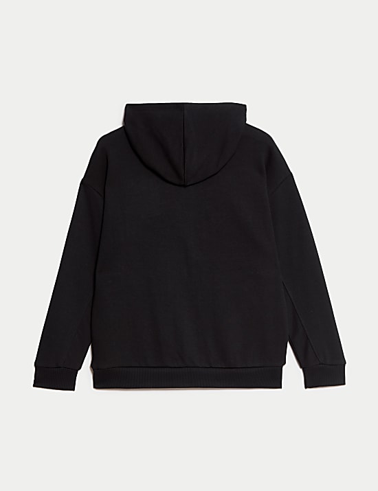 Katoenrijk capuchonvest met rits (6-16 jaar)