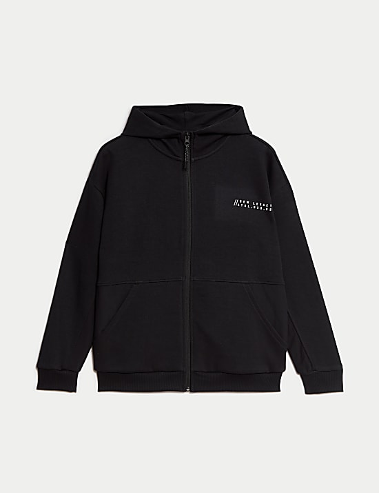 Katoenrijk capuchonvest met rits (6-16 jaar)