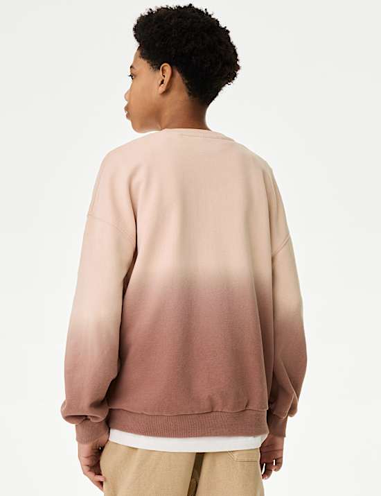 Φούτερ με ντεγκραντέ μοτίβο και υψηλή περιεκτικότητα σε βαμβάκι (6-16 ετών)