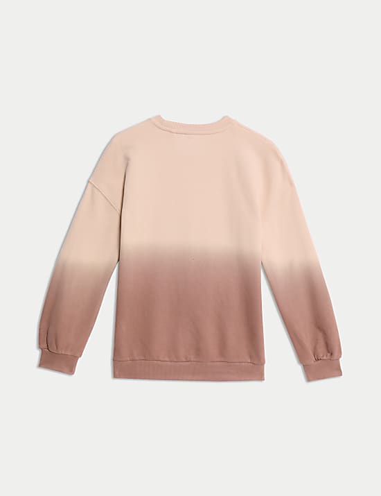 Φούτερ με ντεγκραντέ μοτίβο και υψηλή περιεκτικότητα σε βαμβάκι (6-16 ετών)