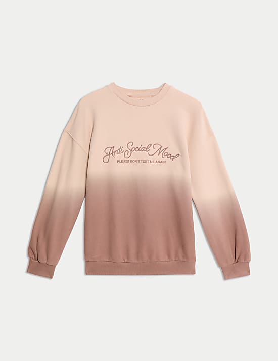 Φούτερ με ντεγκραντέ μοτίβο και υψηλή περιεκτικότητα σε βαμβάκι (6-16 ετών)