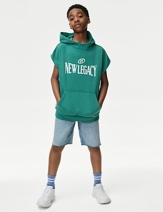 Cotton Rich Graphic Sleeveless Sweatshirt (6-16 Yrs)