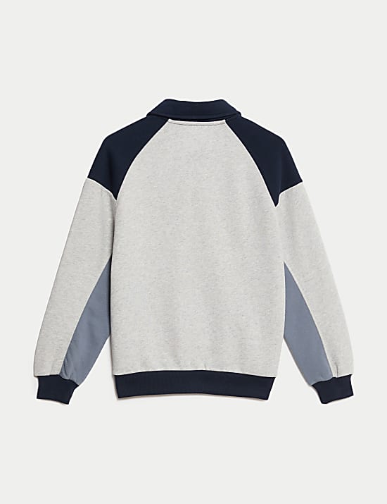 Sweat sport en coton avec texte (du 6 au 16 ans)