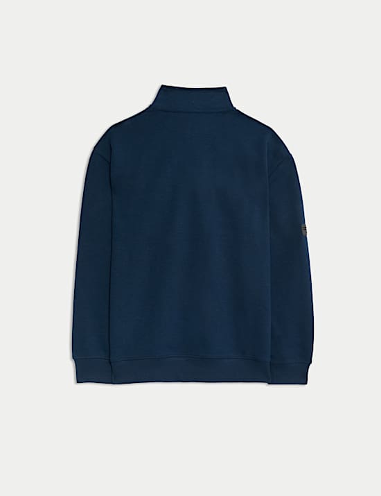 Cotton Rich Funnel Neck Half Zip Sweatshirt (6-16 Yrs)