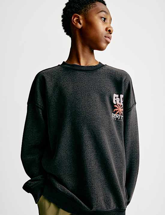 Cotton Rich Graphic Sweatshirt (2-16 Yrs)