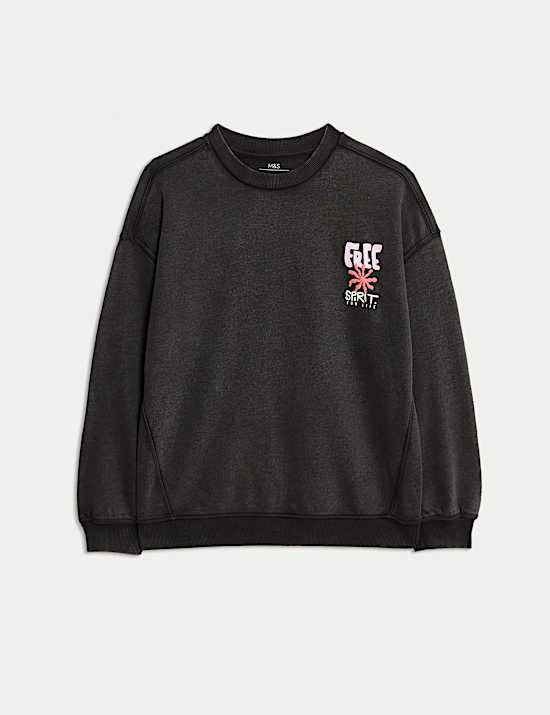 Cotton Rich Graphic Sweatshirt (2-16 Yrs)