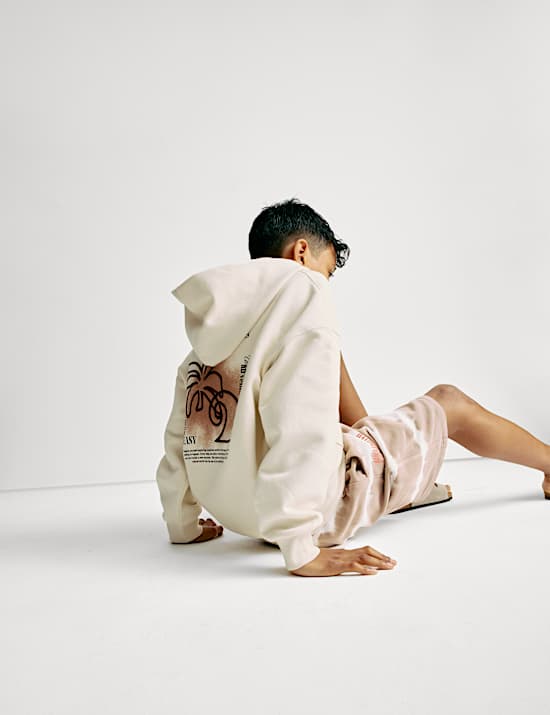 Cotton Rich Printed Zip Hoodie (6-16 Yrs)