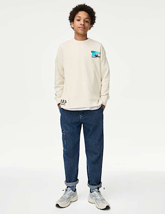 Cotton Rich Racing Graphic Long Sleeve Top (2-16 Yrs)