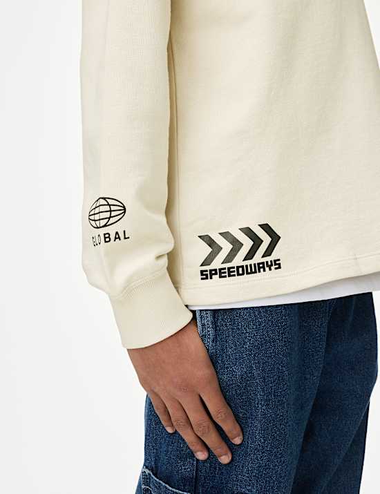 Cotton Rich Racing Graphic Long Sleeve Top (2-16 Yrs)