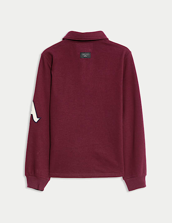 Rugby-Oberteil mit hohem Baumwollanteil (6–16 Jahre)