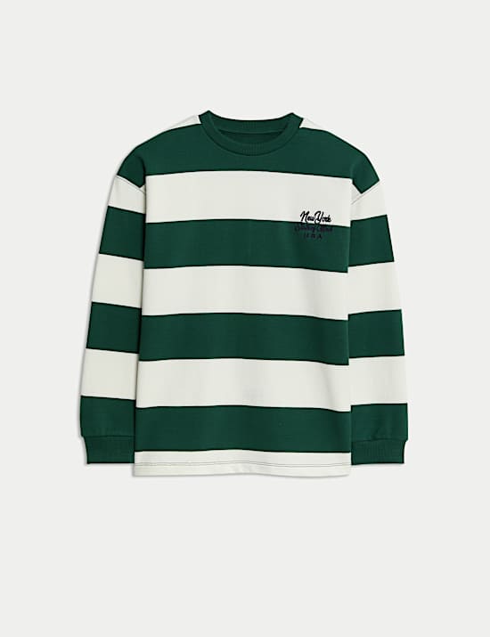 Pure Cotton Striped Long Sleeve Top (6-16 Yrs)