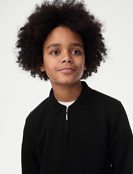 Cotton Blend Polo Shirt (6-16 Yrs)