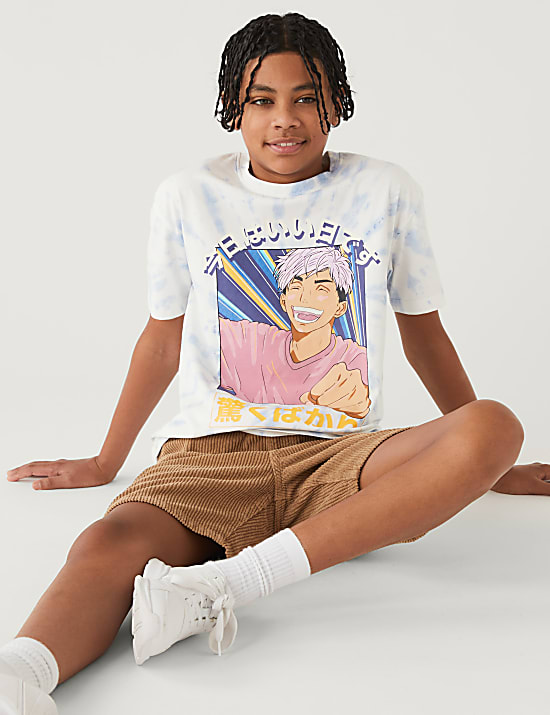 Pure Cotton Tie Dye Anime T-Shirt