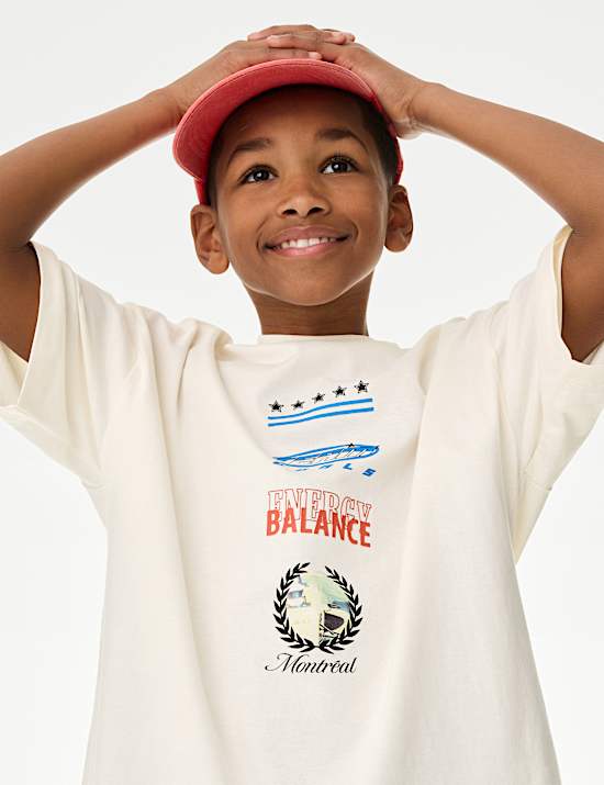 Pure Cotton Motor Racing Graphic T-Shirt (6-16 Yrs)