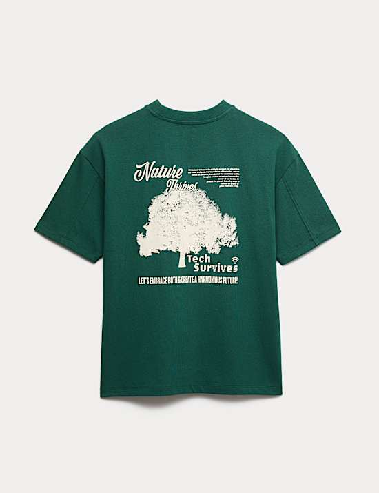Pure Cotton Nature Thrives Graphic T-Shirt (6-16 Yrs)