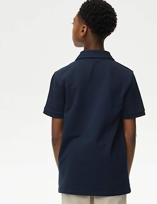 Cotton Rich Textured Polo Shirt (6-16 Yrs)