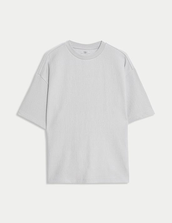 Puur katoenen T-shirt met Ottoman-structuur (6-16 jaar)