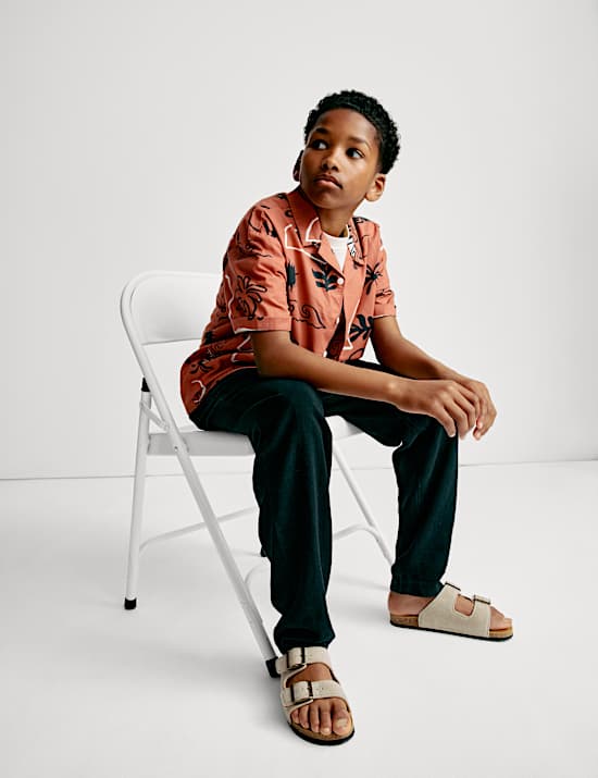 Pure Cotton Palm Print Shirt (2-16 Yrs)