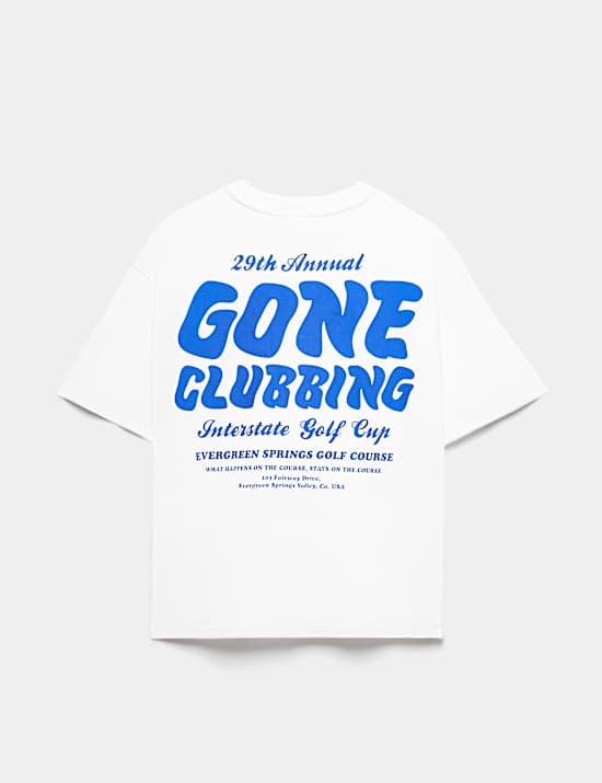Pure Cotton Gone Clubbing Graphic T-Shirt (6-16 Yrs)