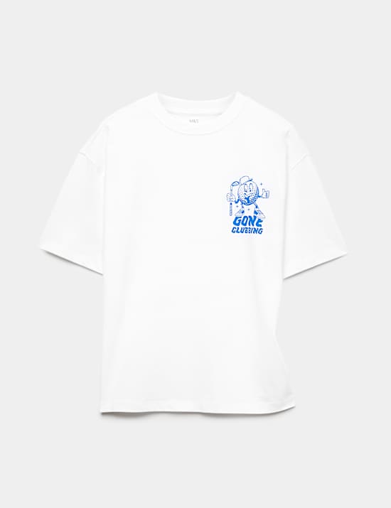 Pure Cotton Gone Clubbing Graphic T-Shirt (6-16 Yrs)