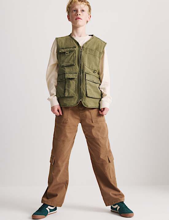 Cotton Rich Cargo Trousers (6-16 Years)