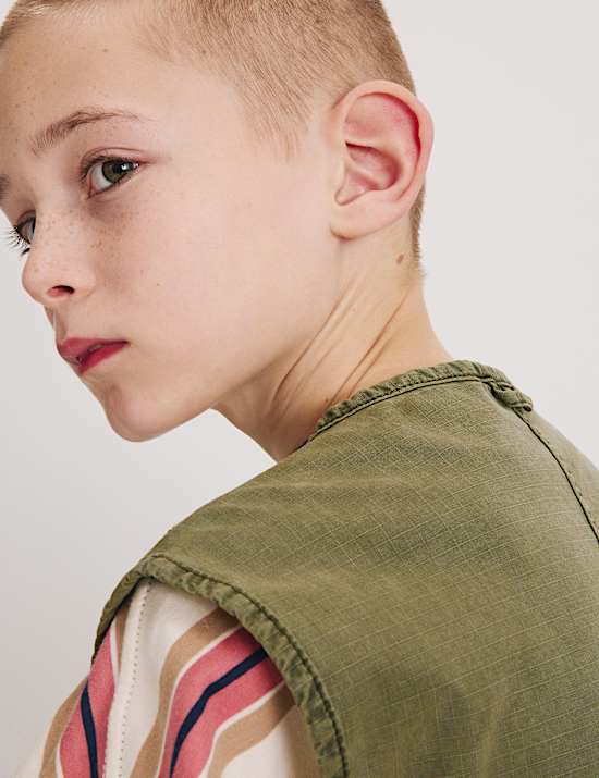 Cotton Rich Fisherman Utility Gilet (6-16 Yrs)