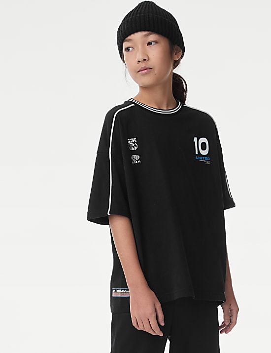 Pure Cotton Football T-Shirt (6-16 Yrs)