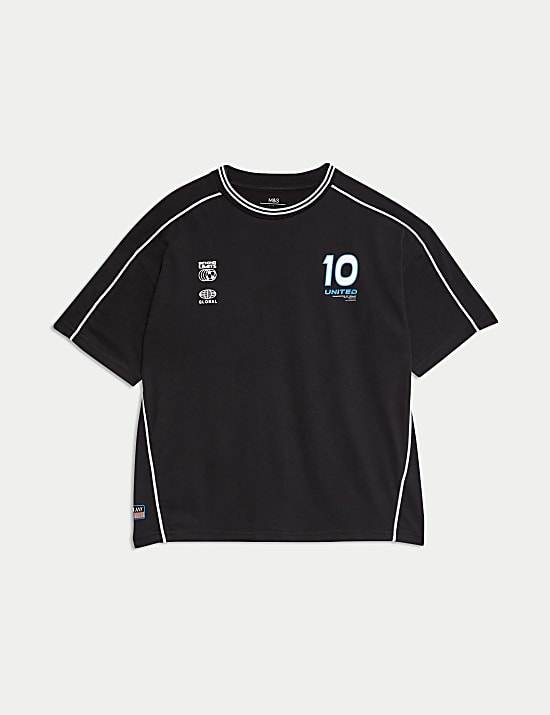 Pure Cotton Football T-Shirt (6-16 Yrs)