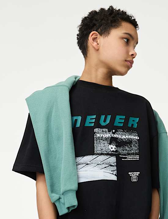 Pure Cotton Graphic T-Shirt (6-16 Yrs)