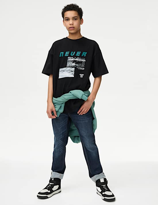 Pure Cotton Graphic T-Shirt (6-16 Yrs)