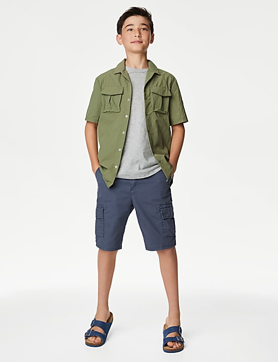 2pc Plain Shirt and T-Shirt Set